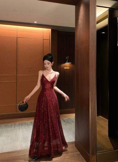 Sequin Silver Maxi Dress _ Birthday & Evening Gown