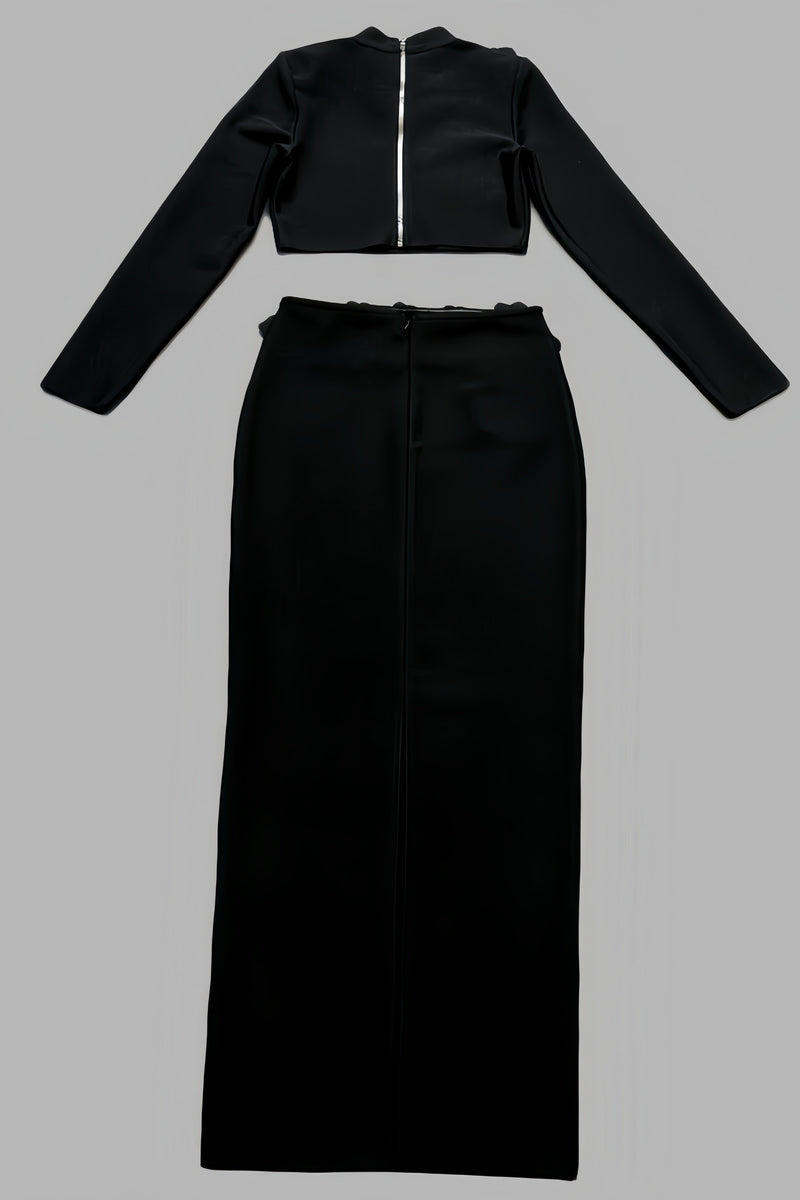 Calia High Neck Top Maxi Dress Two-piece Set