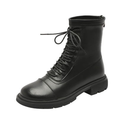 Back Zipper Martin British Style Flat Boots