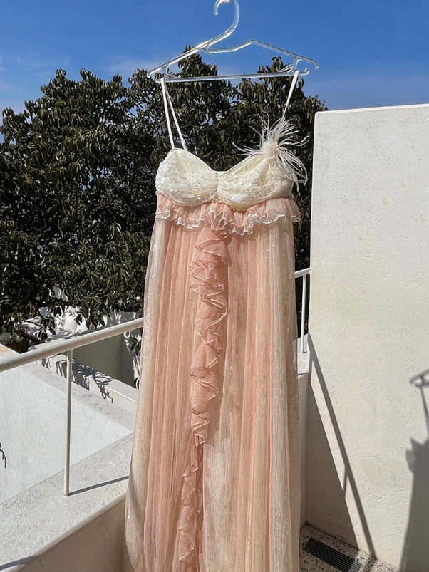 Glimmering Tulle Fairycore Sequin Maxi Dress _ Dreamy Resort Gown