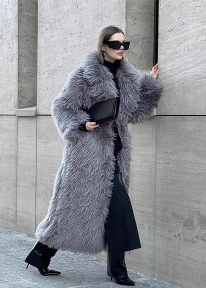 Aria Long Faux Fur Maxi Coat