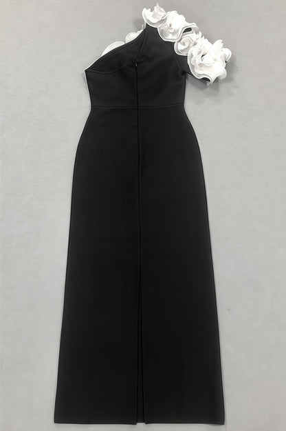 Zephyr Black 3d Midi Dress