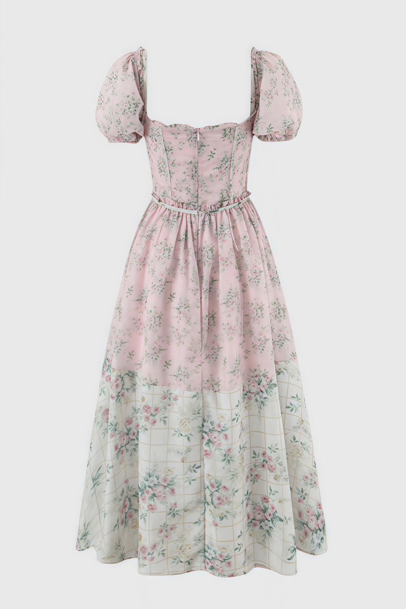 Nylta Pink Chiffon Midi Dress
