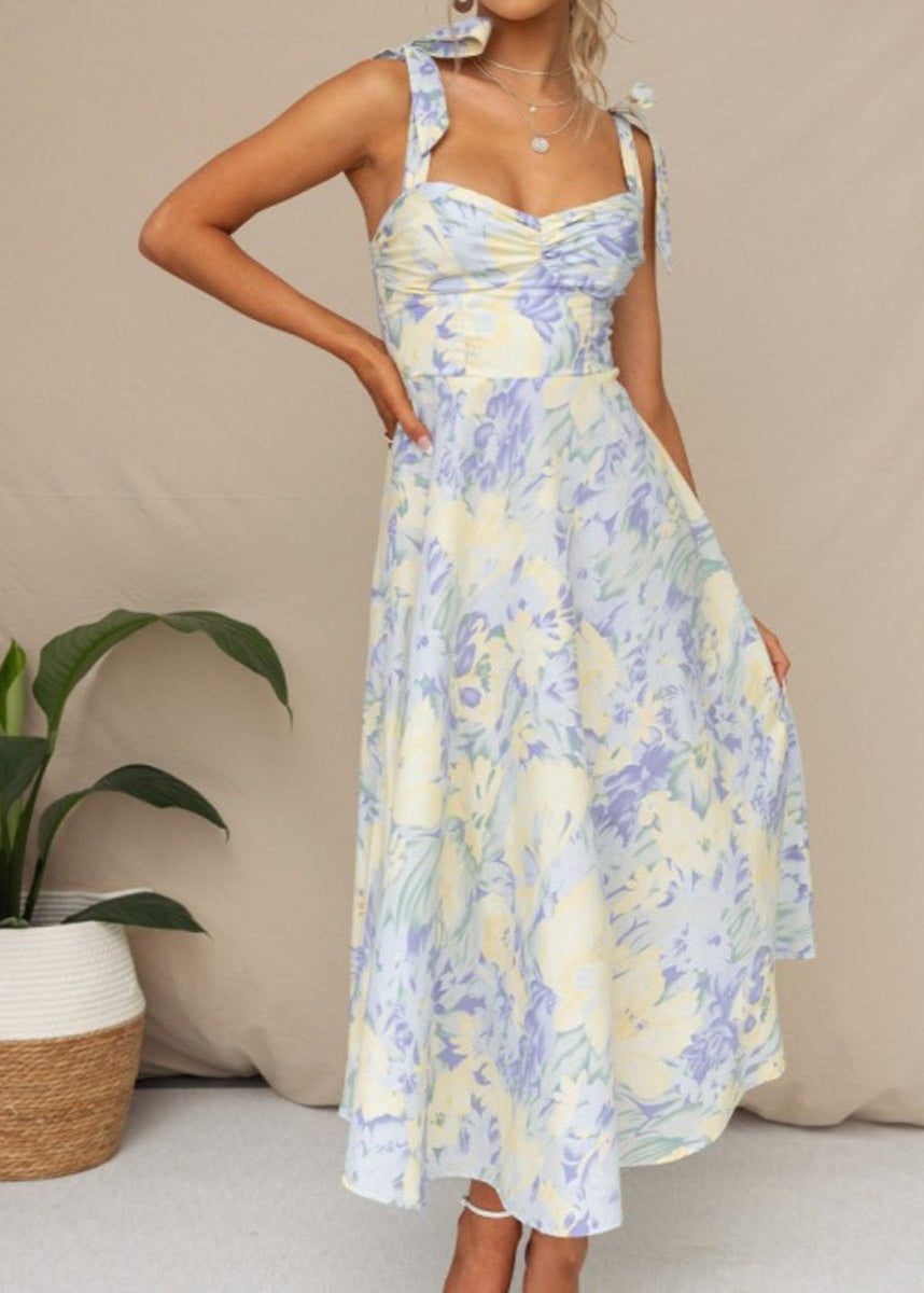 Lunaria Dress – Tie-shoulder Sweetheart Midi