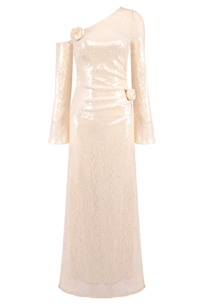 Eartha One Shoulder Sequin Maxi Dress