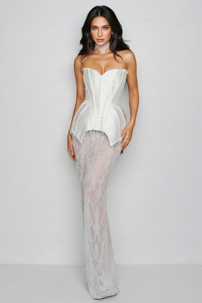 Kendall Crystal Lace Maxi Dress