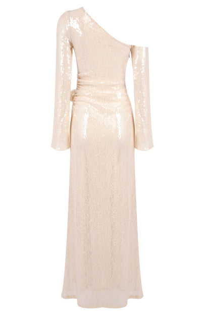 Eartha One Shoulder Sequin Maxi Dress