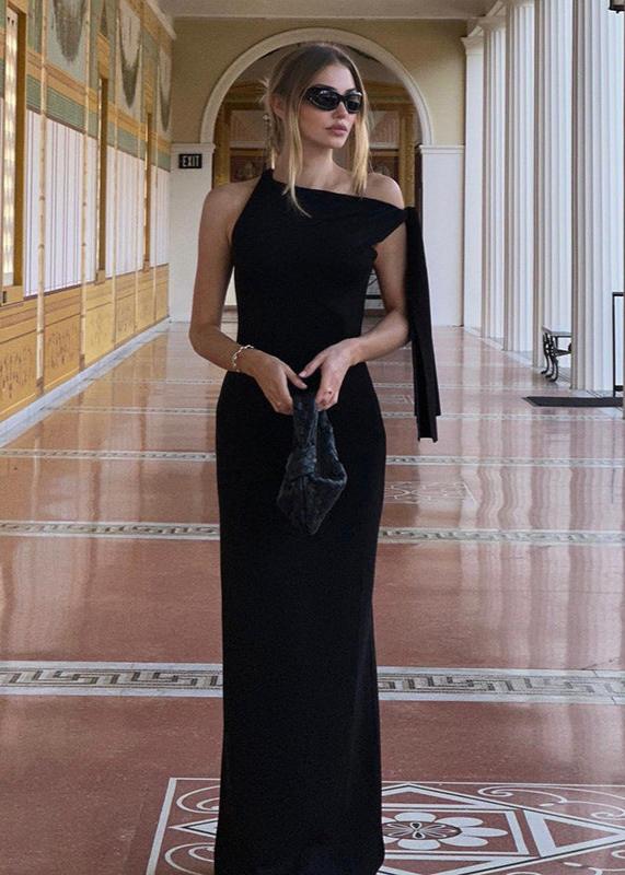 Graceful One-shoulder Maxi Dress