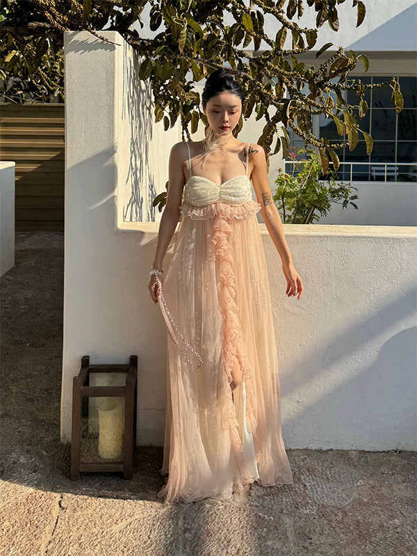 Glimmering Tulle Fairycore Sequin Maxi Dress _ Dreamy Resort Gown