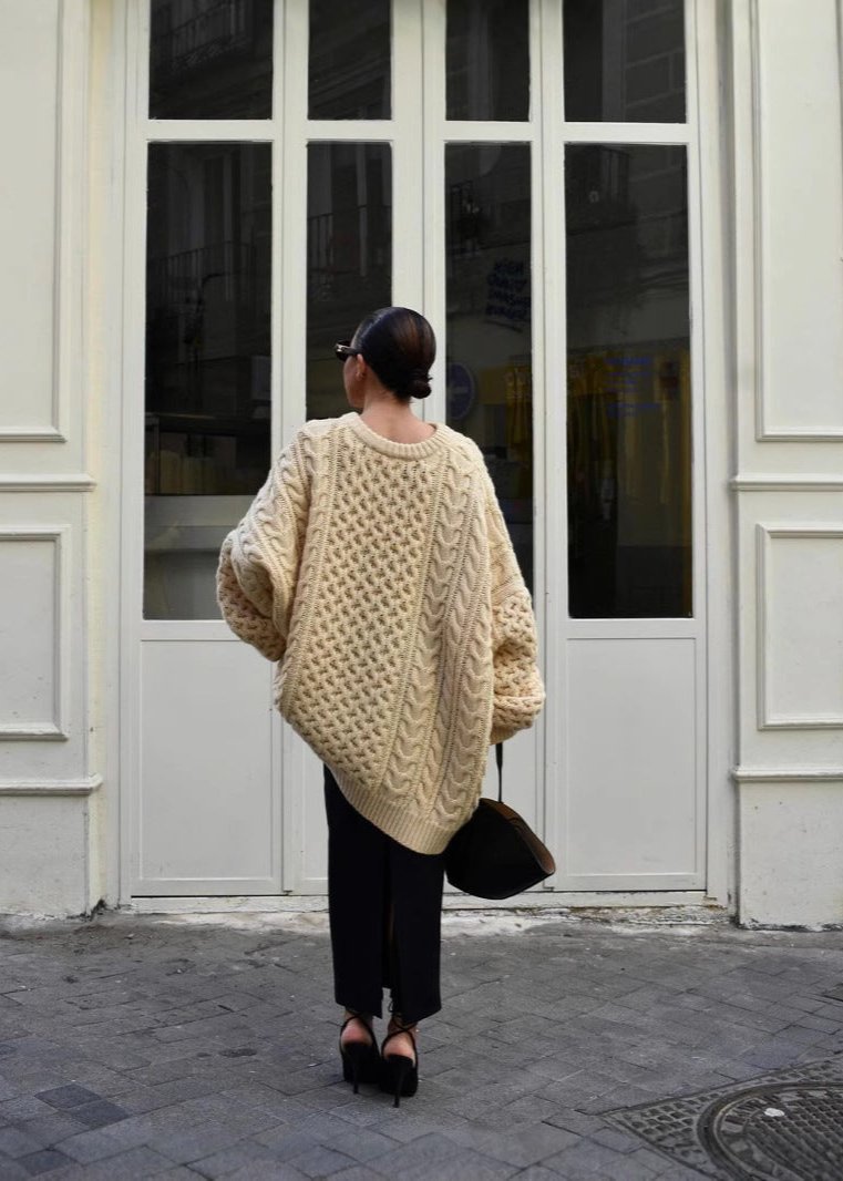 Cozy Cable-knit Oversized Sweater