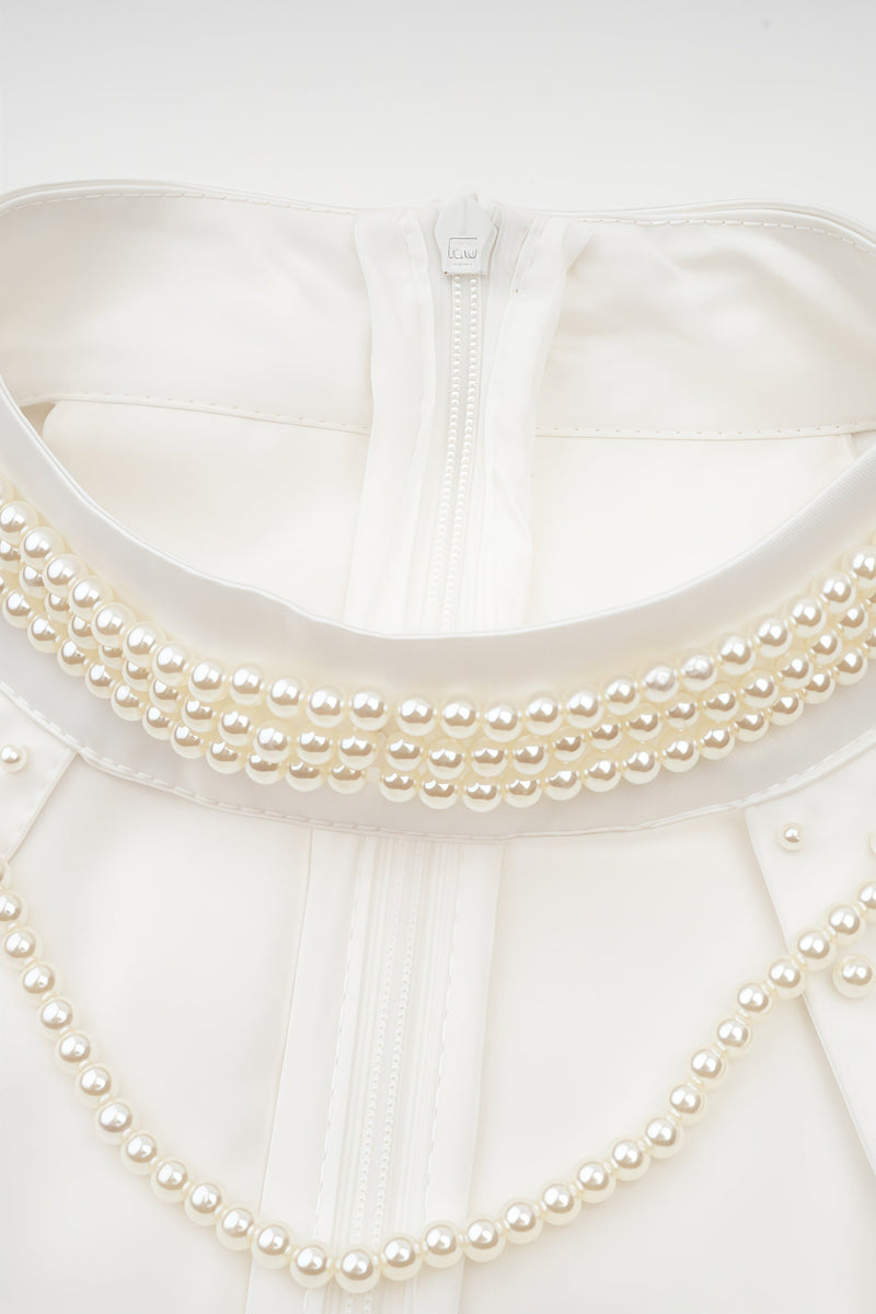 Binlk Beaded Round Neck Sleeveless Maxi Dress