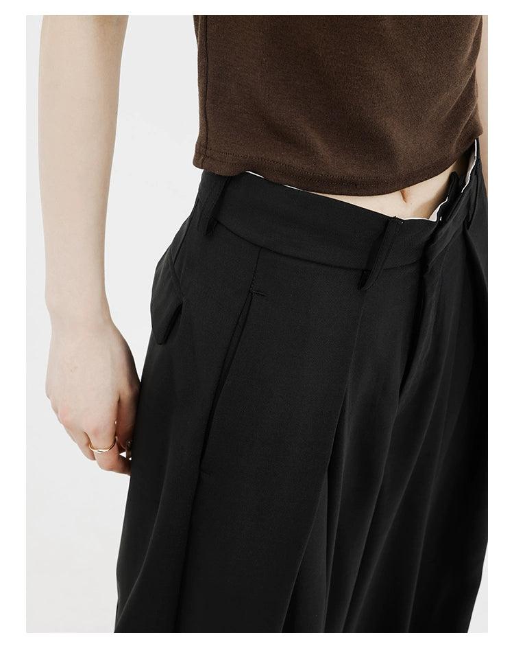 Dramatic Noir Wide-leg Palazzo Pants