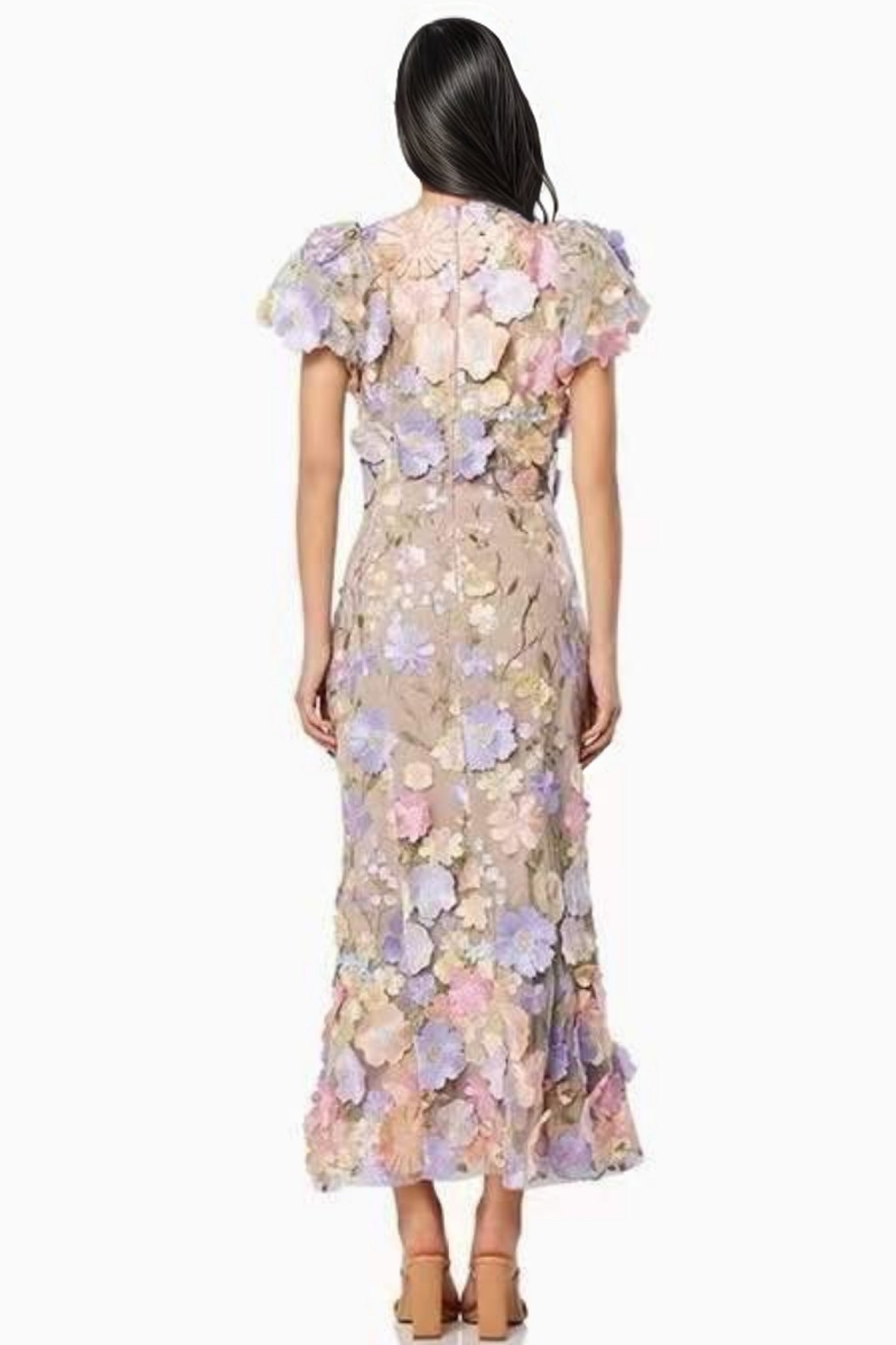 Verity 3d Lace Maxi Dress