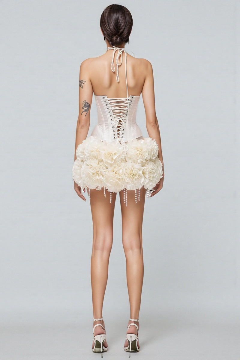 Delric Fishbone Mini Dress Two Piece Set