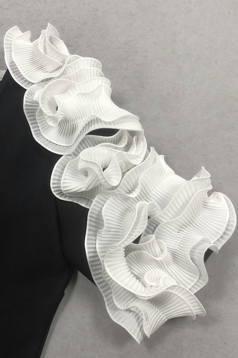 Zephyr Black 3d Midi Dress