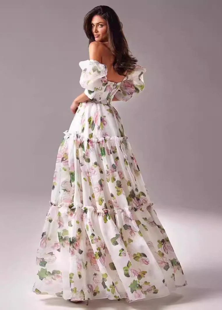 Rosalie Charm - Off-shoulder Maxi Dress