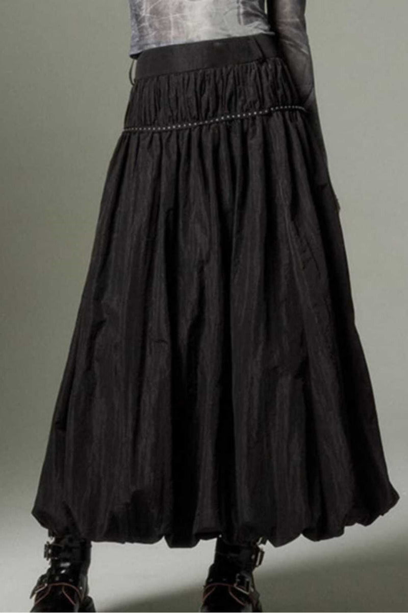 Ruffled Flowing Maxi Skirt