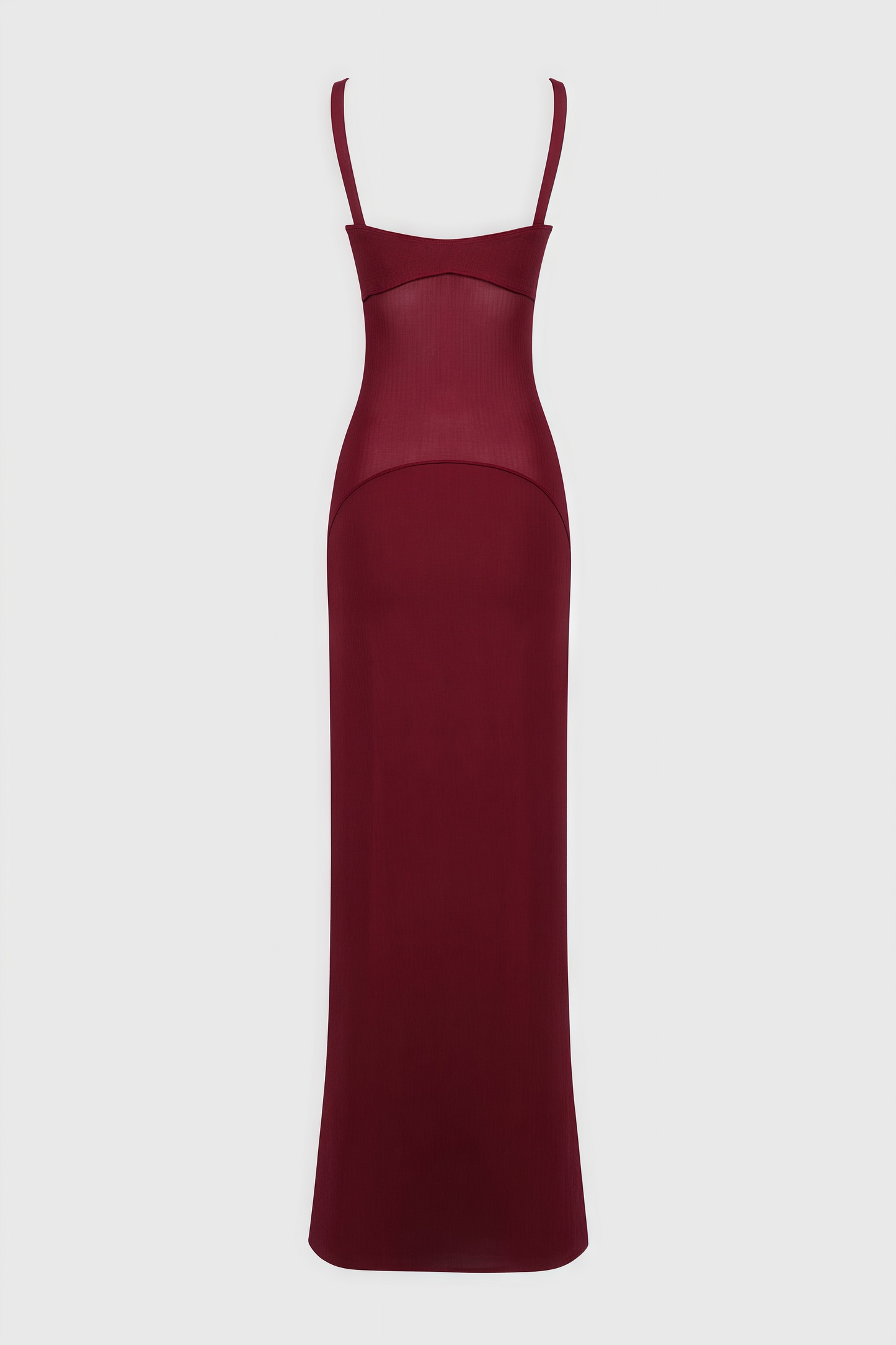 Eirand Red Halter Mesh Maxi Dress