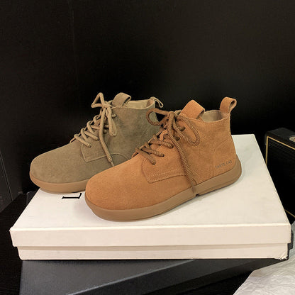 Genuine Flat Retro Easy Matching Boots