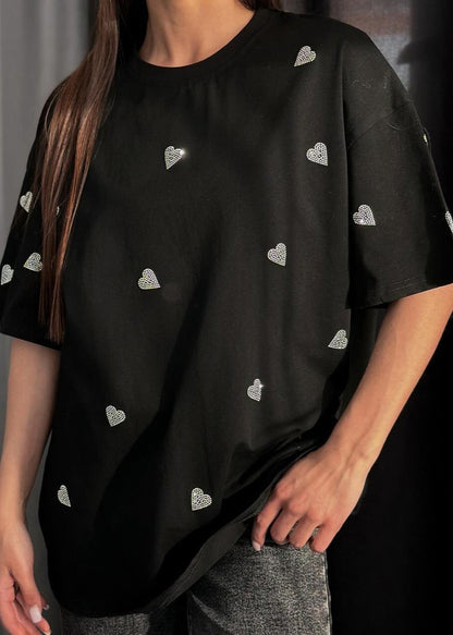 Sparkling Hearts Oversized T-shirt