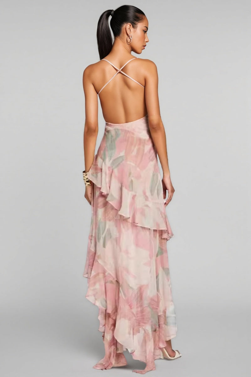 Una Backless Split Maxi Dress