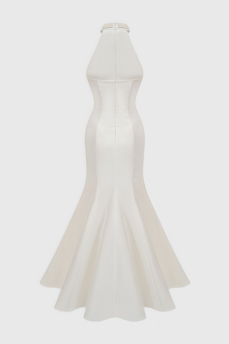 Binlk Beaded Round Neck Sleeveless Maxi Dress