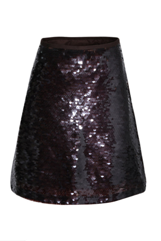 Mona Sequin-embroidered Midi Skirt