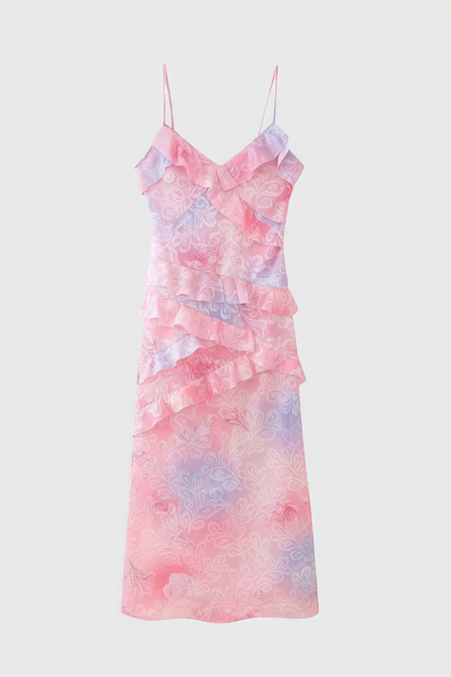Wynan Frill Sleeveless Maxi Dress