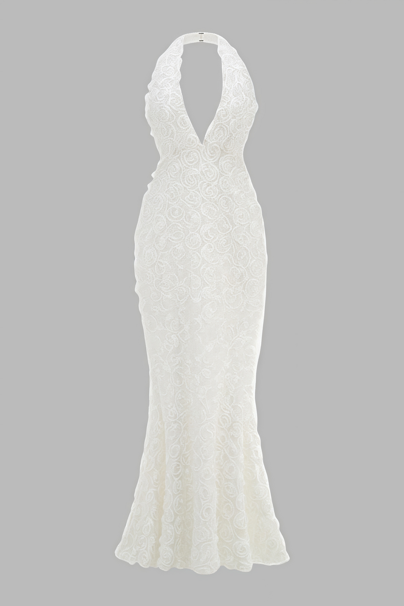 Dorirs Deep V 3d Maxi Dress