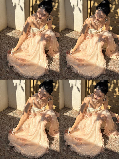 Glimmering Tulle Fairycore Sequin Maxi Dress _ Dreamy Resort Gown