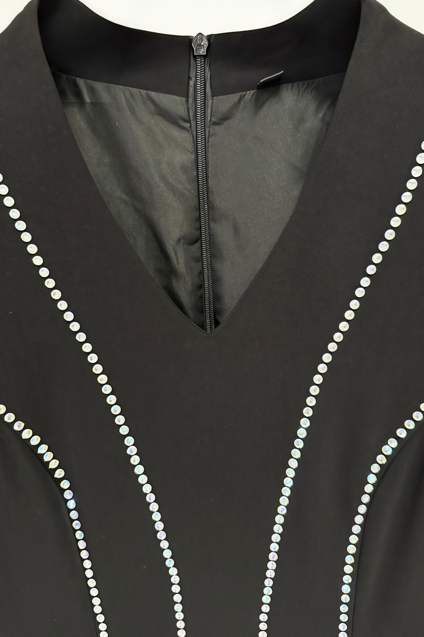 Luxrtp Black Rhinestone Maxi Dress