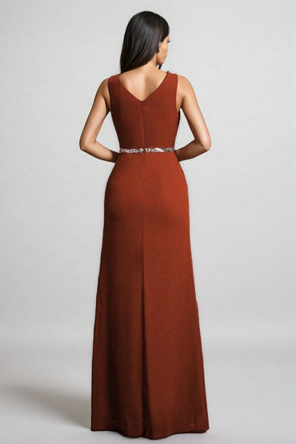 Wani V-neck Split Maxi Dress
