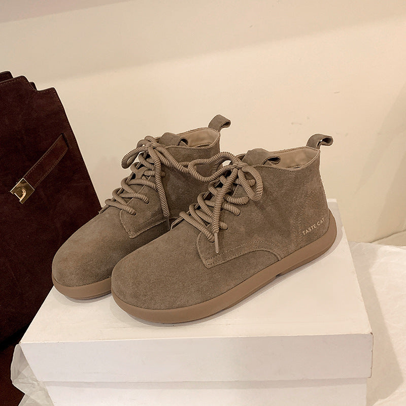 Genuine Flat Retro Easy Matching Boots