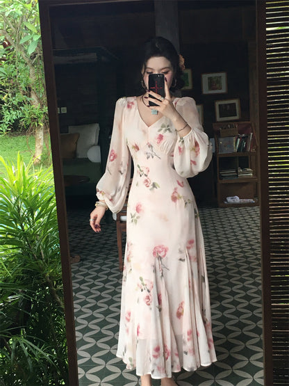 Soft Peach Mist Maxi Dress _ Gentle Romantic Look for Springsummer Gunne Sax Dress