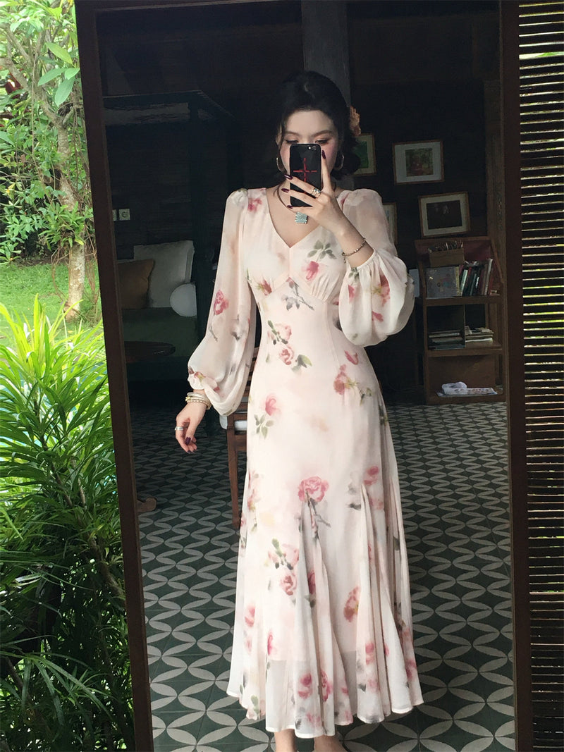 Soft Peach Mist Maxi Dress _ Gentle Romantic Look for Springsummer Gunne Sax Dress