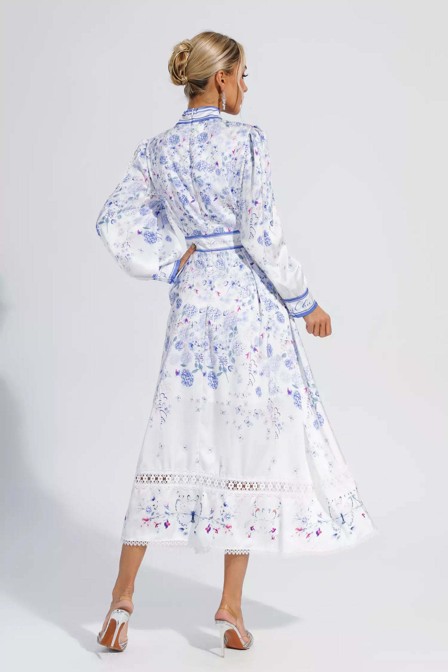 Oaklyn White Long Sleeve Maxi Dress