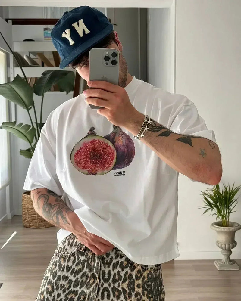 Oversized Y2k Summer Fish Graphic T-shirt