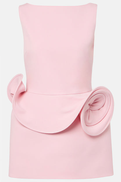 Stepha Pink 3d Mini Dress