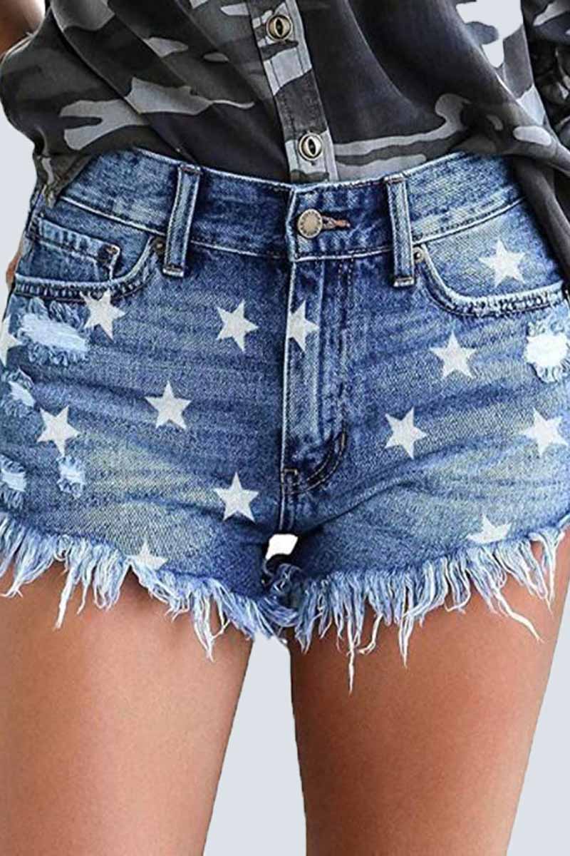 Star Denim Shorts