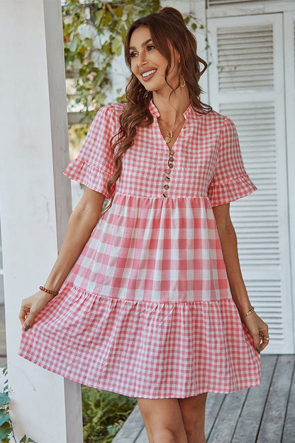 Genista French Doll Mini Dress - Pink