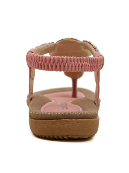 Siketu | Pink Beaded Sandal