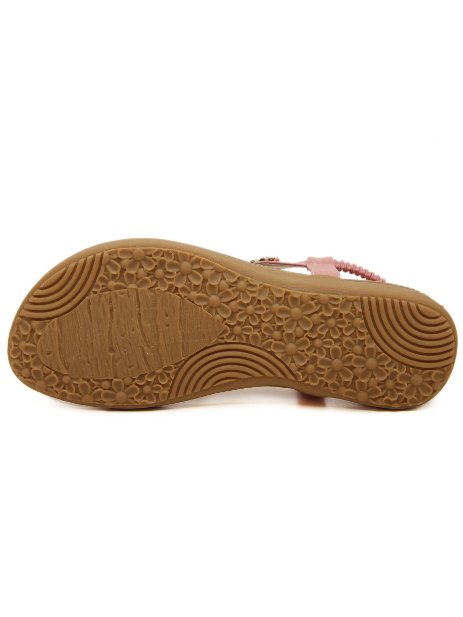 Siketu | Pink Beaded Sandal