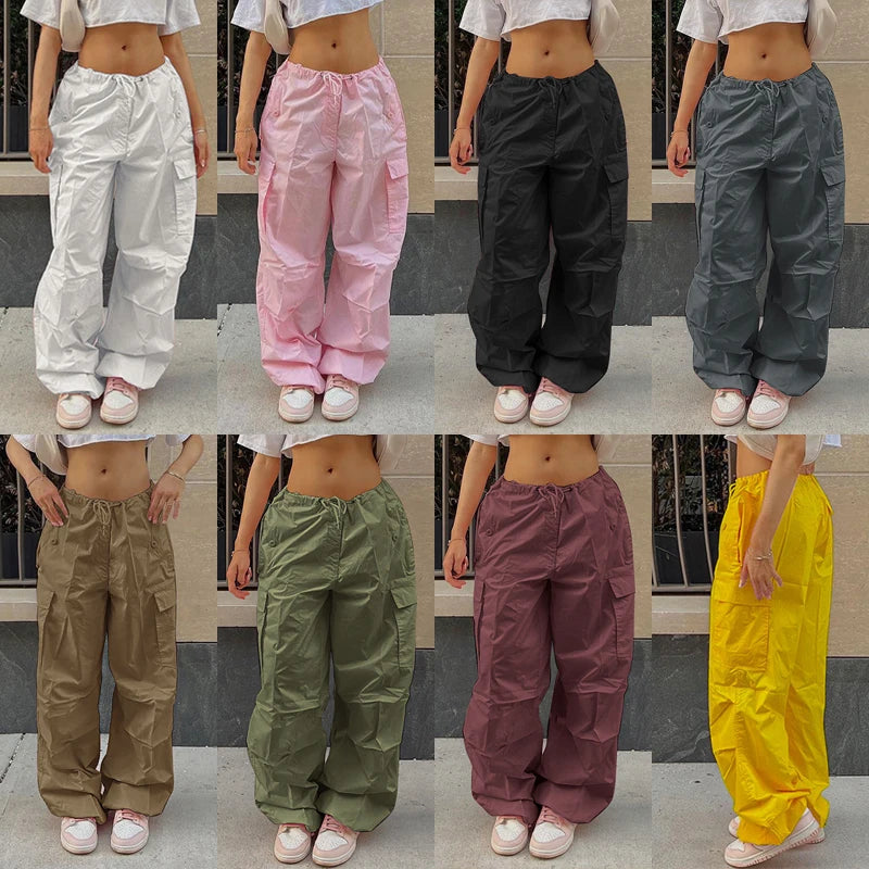 Pink Jogger Tech Low Waist Cargo Pant