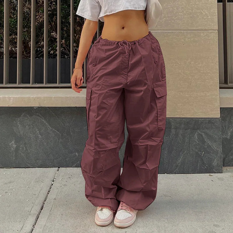 Pink Jogger Tech Low Waist Cargo Pant