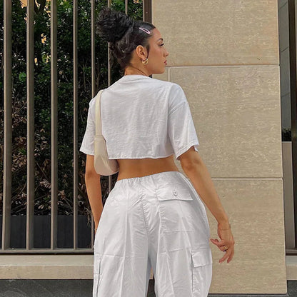 Pink Jogger Tech Low Waist Cargo Pant