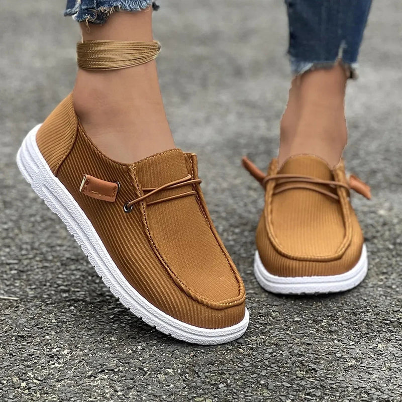 Anti-slip Flat Walking Spring Autumn Round Toe Flats Loafers
