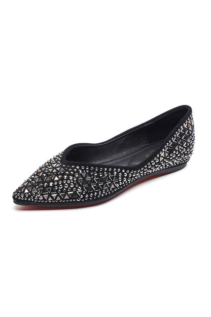 Pointed Rhinestone Flats