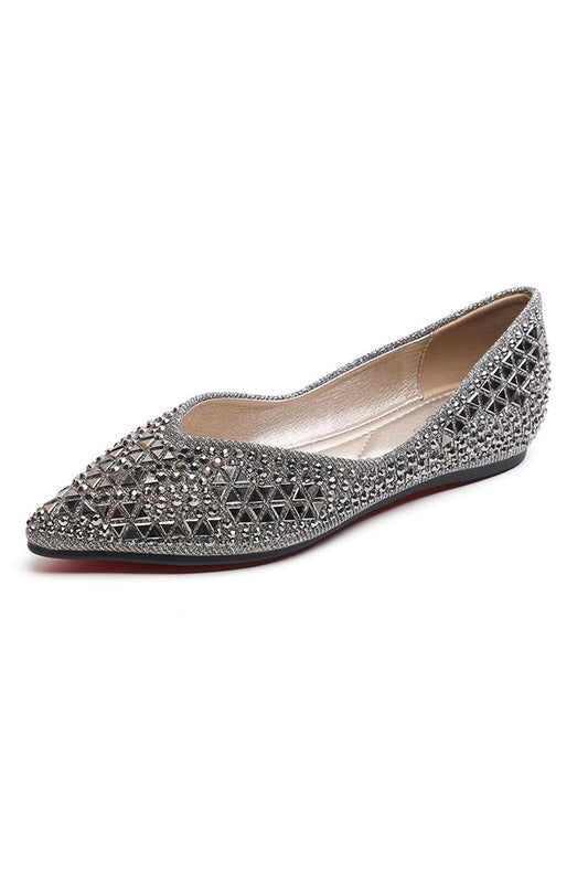 Pointed Rhinestone Flats