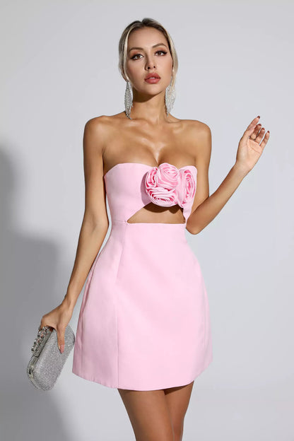 Poppy Pink Mini Dress