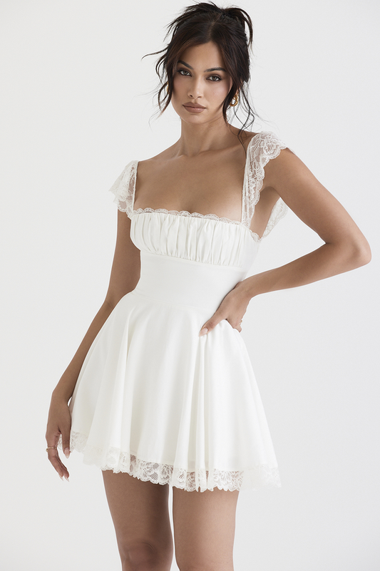 Lace A-line Mini Dress